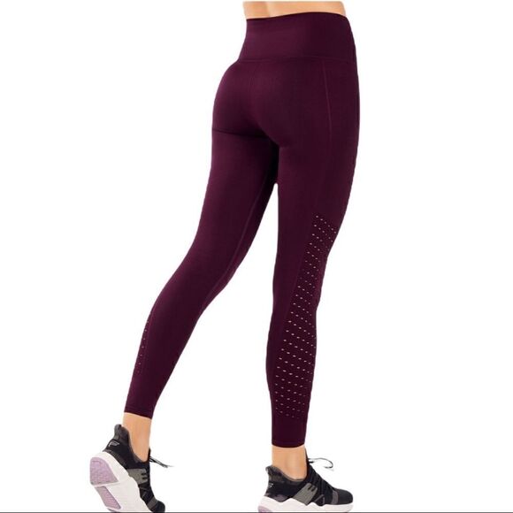 Fabletics High Waisted Perforated 7/8 Leggings - Picture 1 of 6